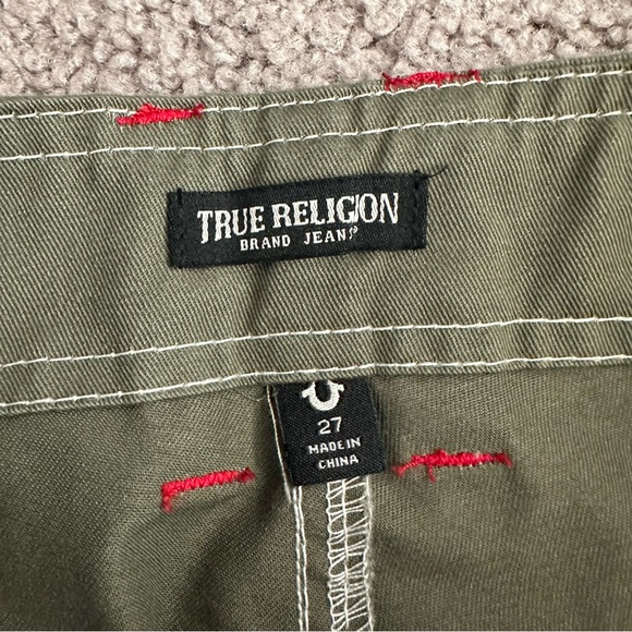 True Religion Military Single Needle Cargo Pant Kalamata Olive Womens 27 - Picture 7 of 15